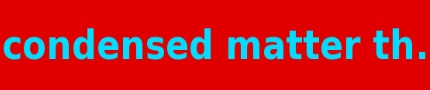 cond matter group